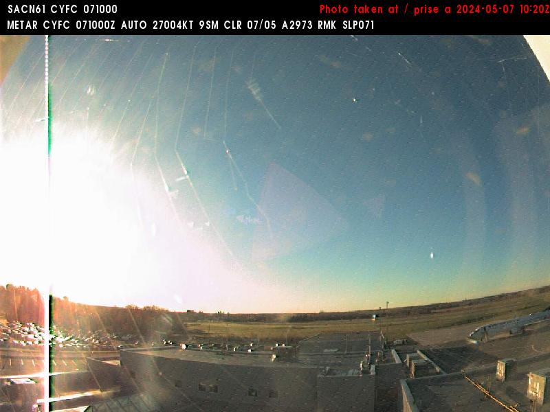 Web Cam image of Fredericton Airport (East)
