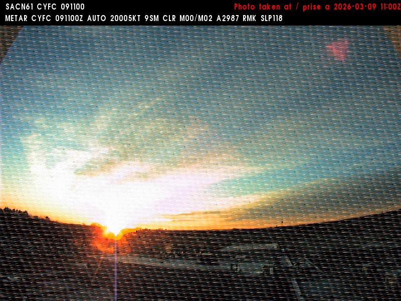 Web Cam image of Fredericton Airport (East)