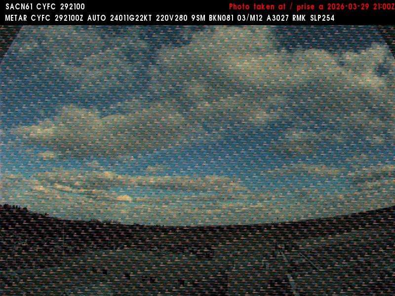 Web Cam image of Fredericton Airport (East)