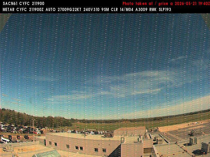 Web Cam image of Fredericton Airport (East)