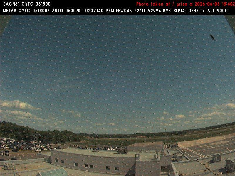Web Cam image of Fredericton Airport (East)