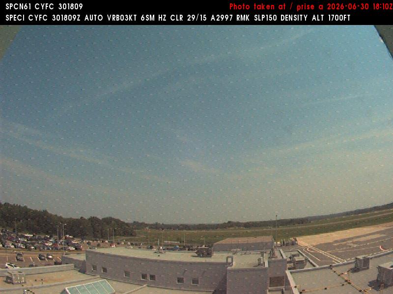 Web Cam image of Fredericton Airport (East)