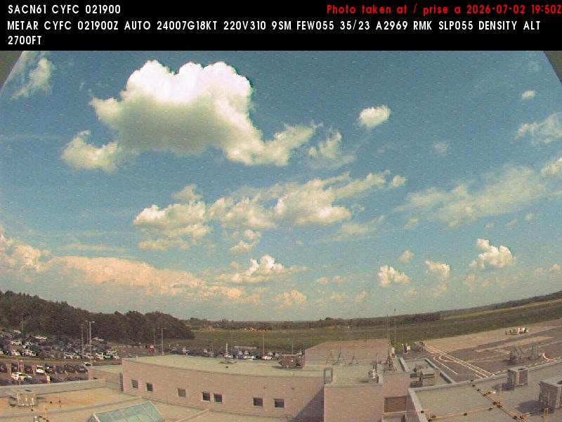 Web Cam image of Fredericton Airport (East)