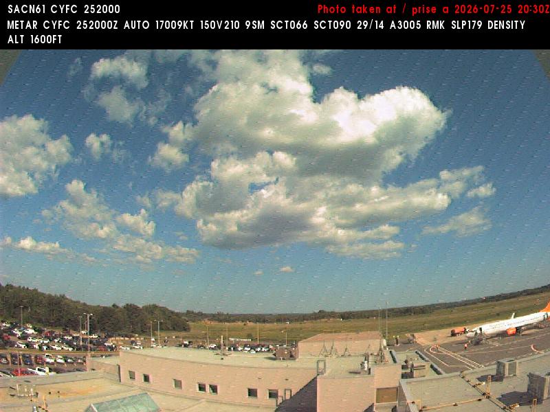 Web Cam image of Fredericton Airport (East)