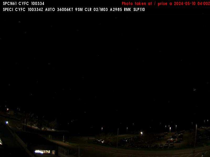 Web Cam image of Fredericton Airport (North)