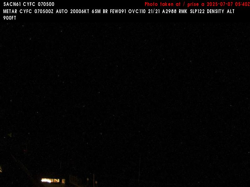 Web Cam image of Fredericton Airport (North)