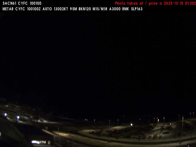 Web Cam image of Fredericton Airport (North)