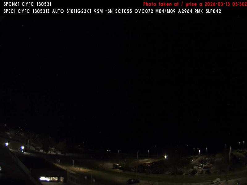 Web Cam image of Fredericton Airport (North)