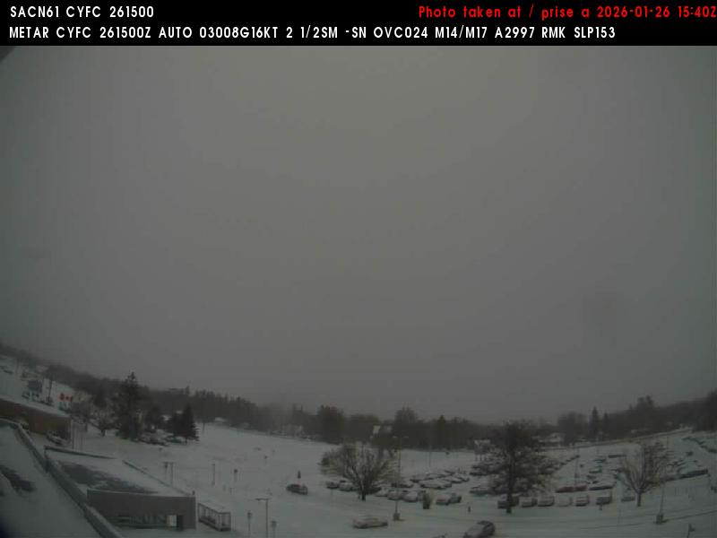 Web Cam image of Fredericton Airport (North)