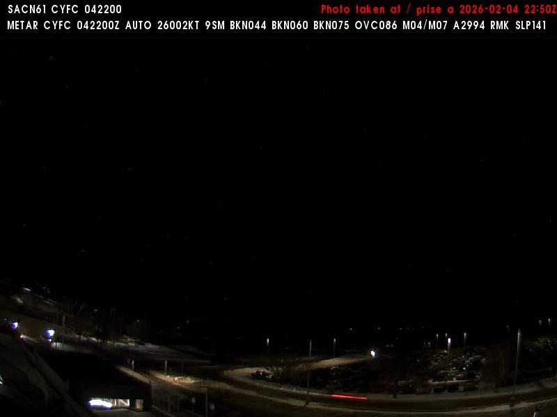 Web Cam image of Fredericton Airport (North)