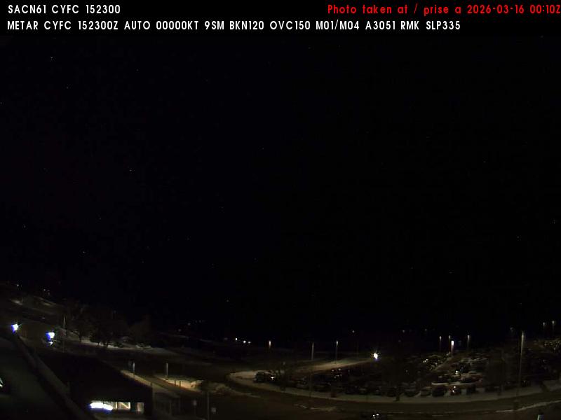 Web Cam image of Fredericton Airport (North)