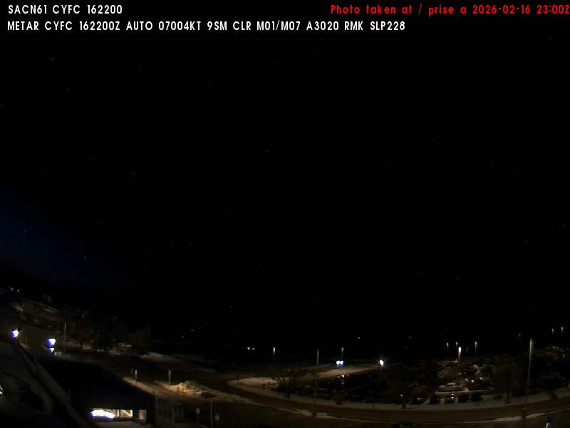 Web Cam image of Fredericton Airport (North)