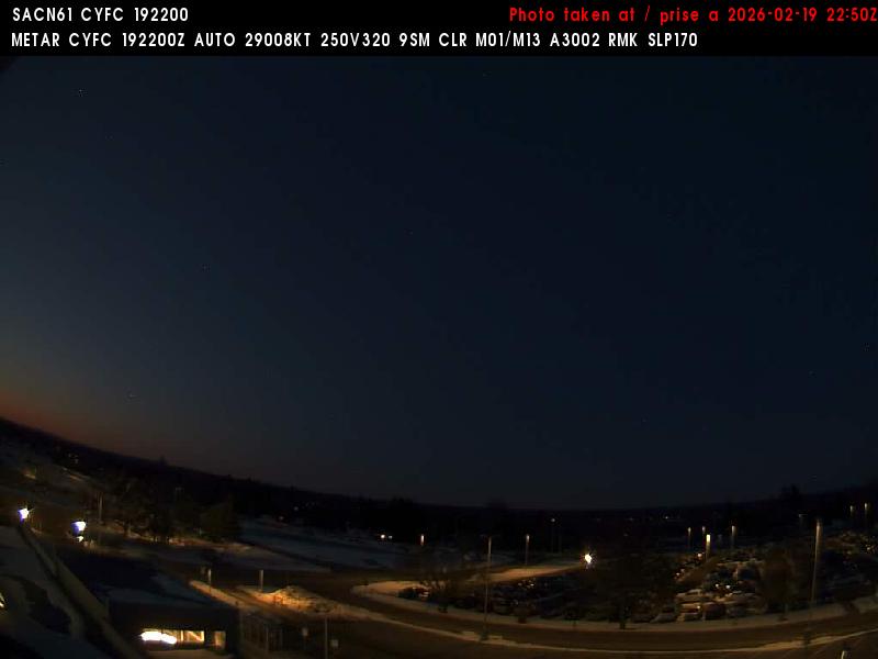 Web Cam image of Fredericton Airport (North)