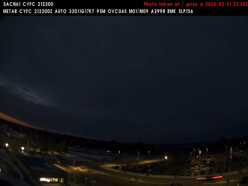 Web Cam image of Fredericton Airport (North)