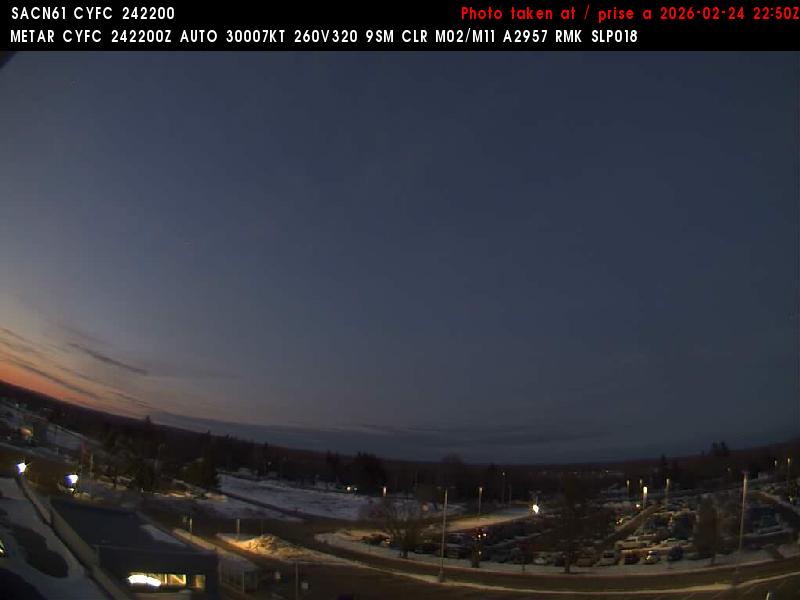 Web Cam image of Fredericton Airport (North)