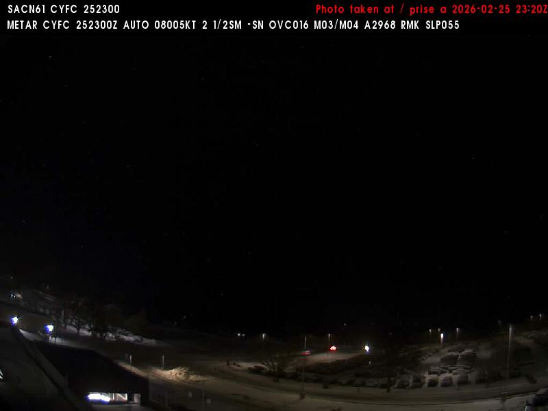 Web Cam image of Fredericton Airport (North)