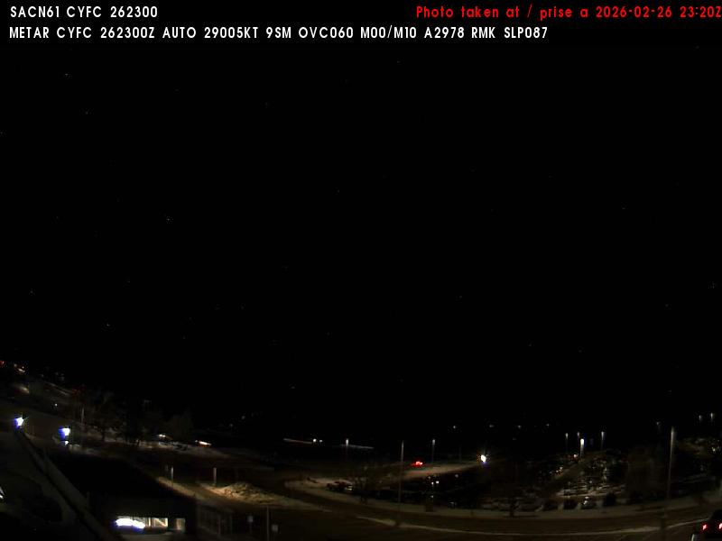 Web Cam image of Fredericton Airport (North)