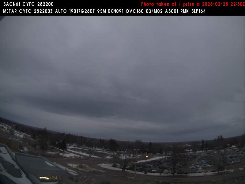Web Cam image of Fredericton Airport (North)