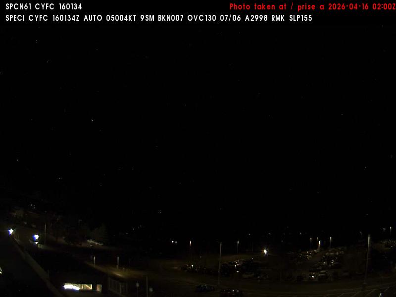 Web Cam image of Fredericton Airport (North)