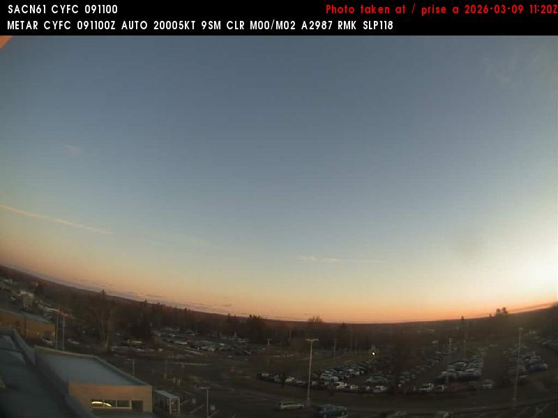 Web Cam image of Fredericton Airport (North)
