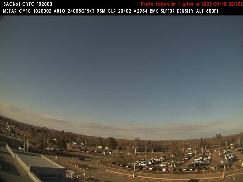 Web Cam image of Fredericton Airport (North)
