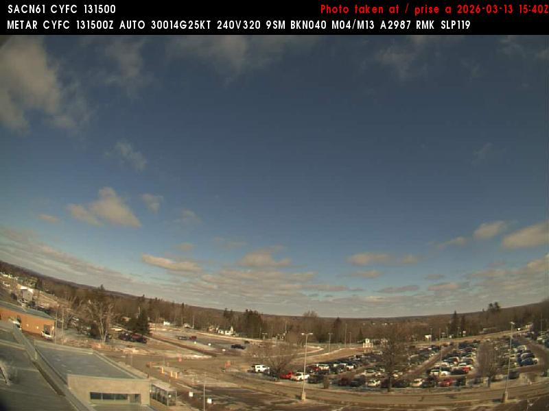 Web Cam image of Fredericton Airport (North)