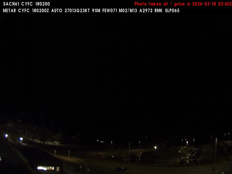 Web Cam image of Fredericton Airport (North)