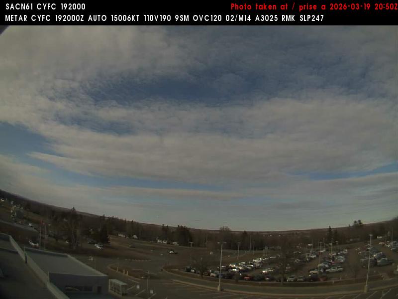 Web Cam image of Fredericton Airport (North)