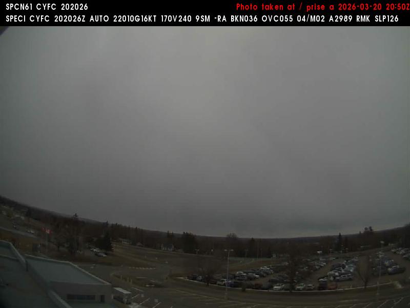 Web Cam image of Fredericton Airport (North)