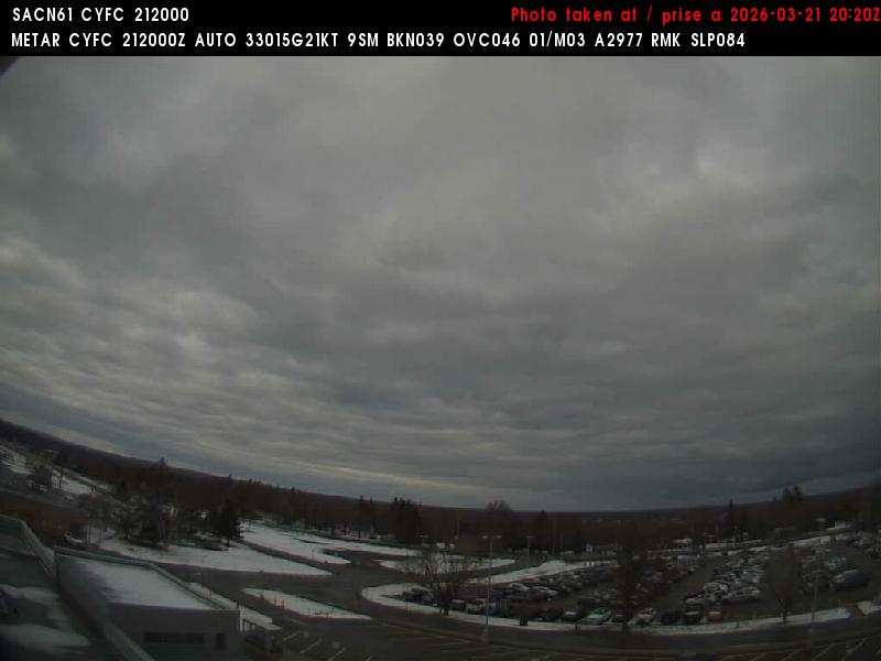 Web Cam image of Fredericton Airport (North)