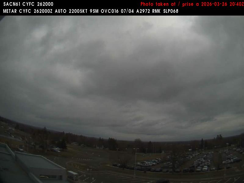 Web Cam image of Fredericton Airport (North)