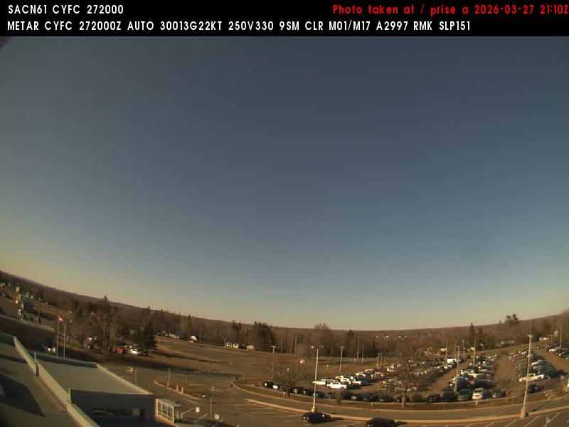 Web Cam image of Fredericton Airport (North)