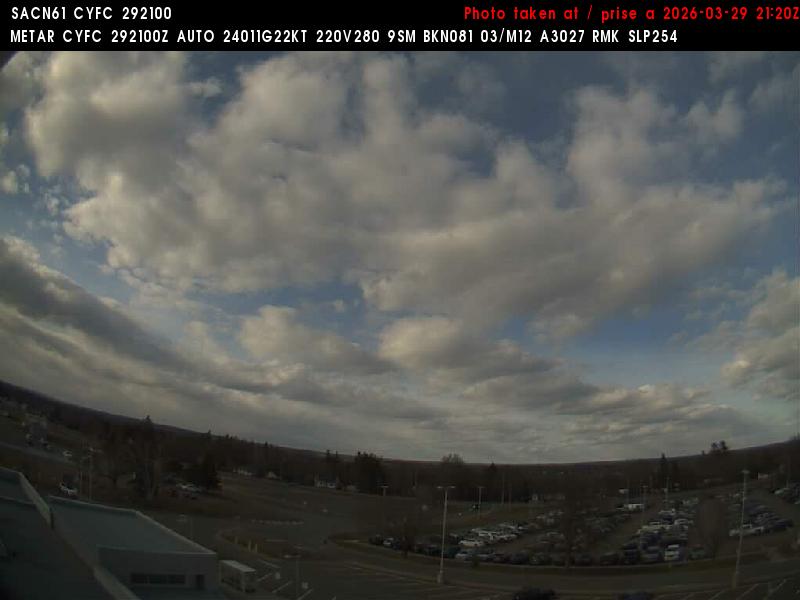 Web Cam image of Fredericton Airport (North)