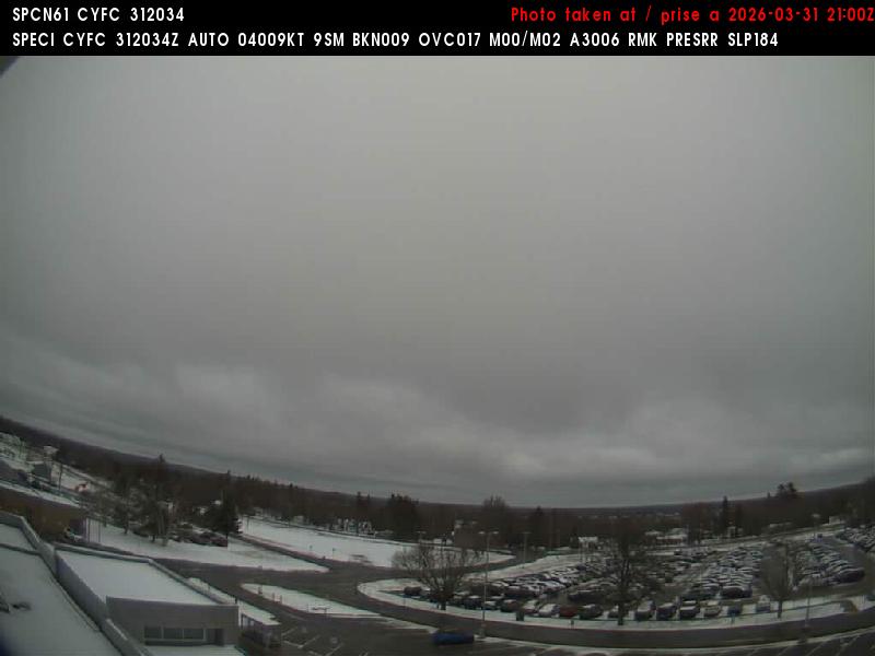 Web Cam image of Fredericton Airport (North)