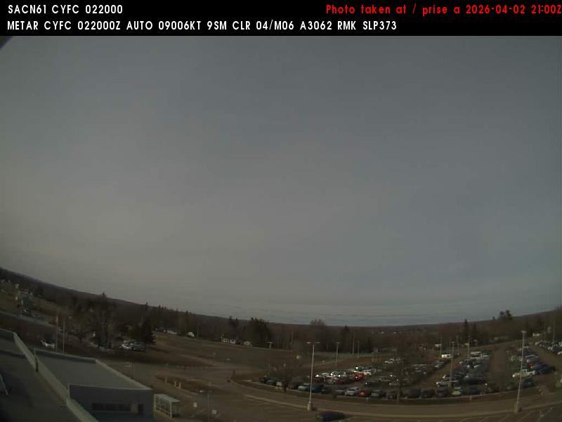 Web Cam image of Fredericton Airport (North)