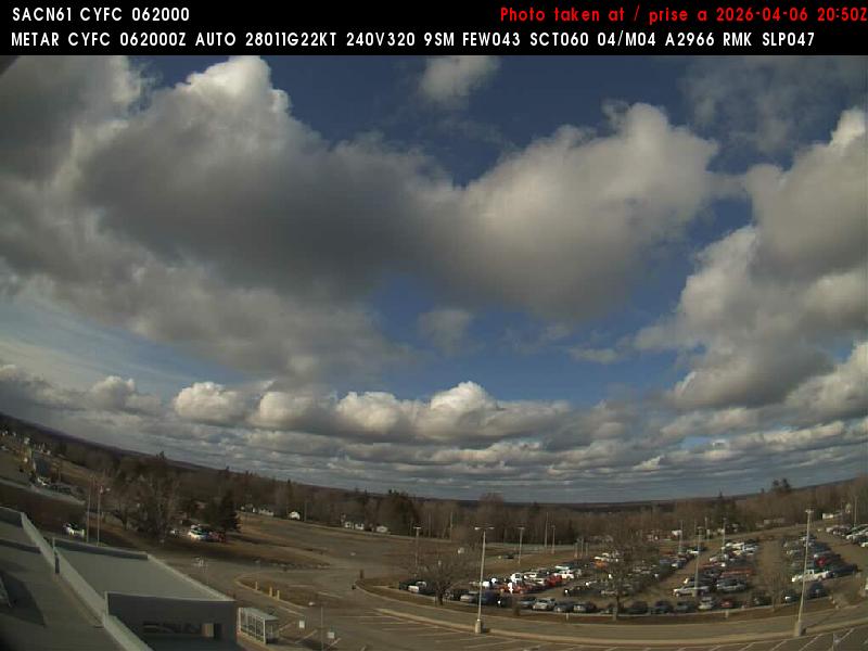 Web Cam image of Fredericton Airport (North)