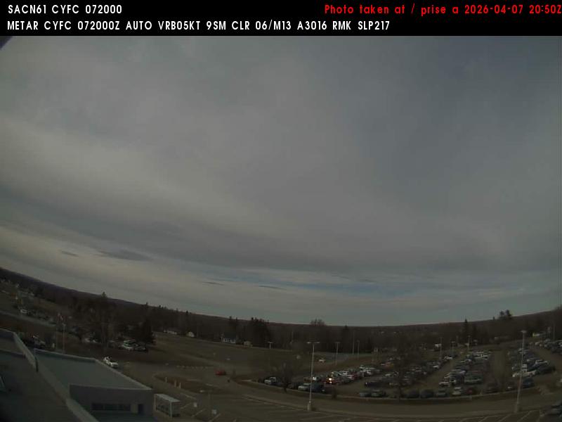 Web Cam image of Fredericton Airport (North)