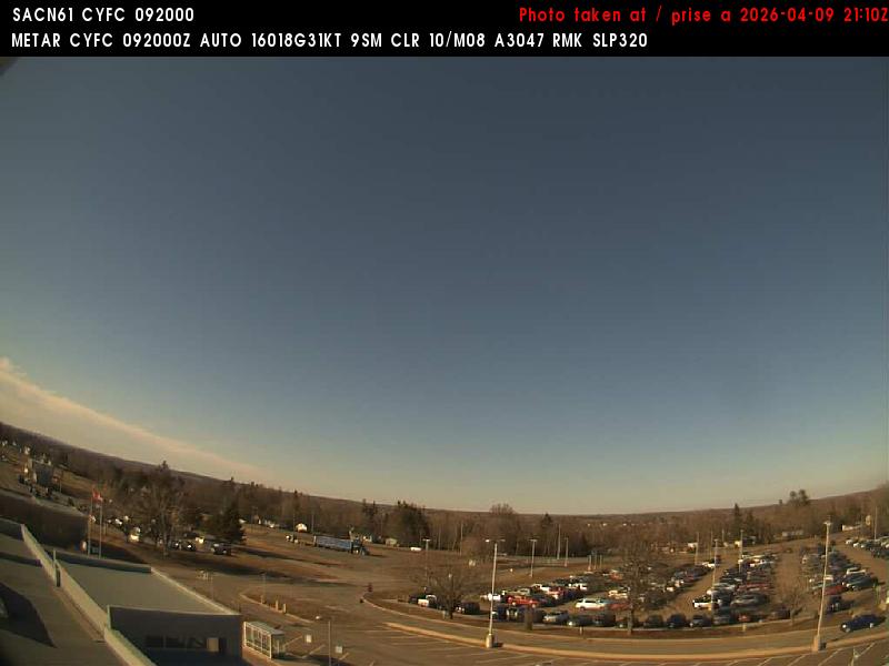 Web Cam image of Fredericton Airport (North)
