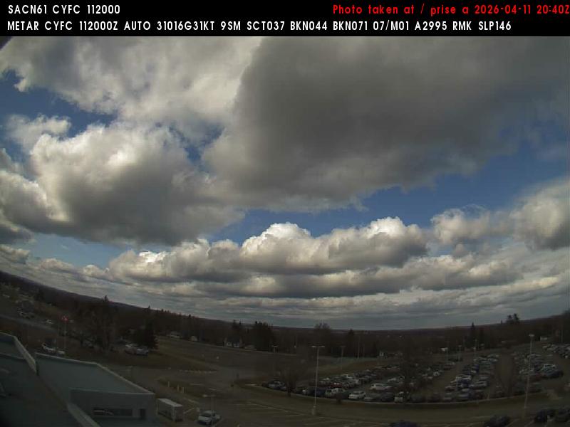 Web Cam image of Fredericton Airport (North)