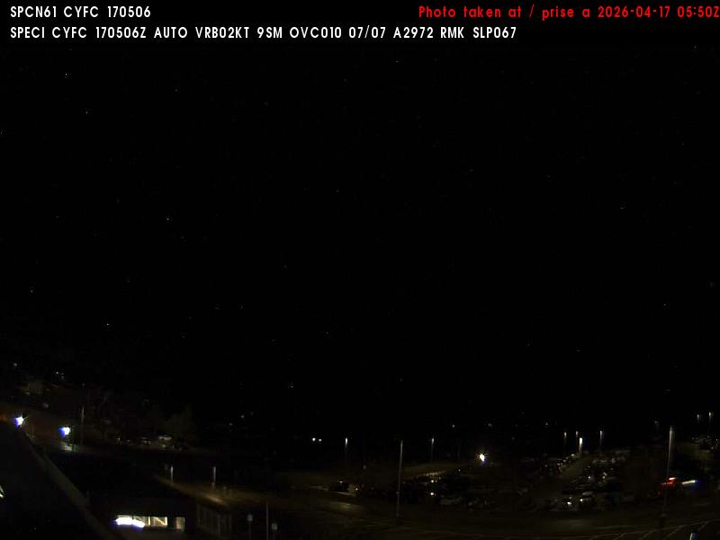 Web Cam image of Fredericton Airport (North)
