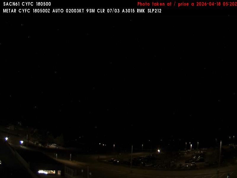 Web Cam image of Fredericton Airport (North)