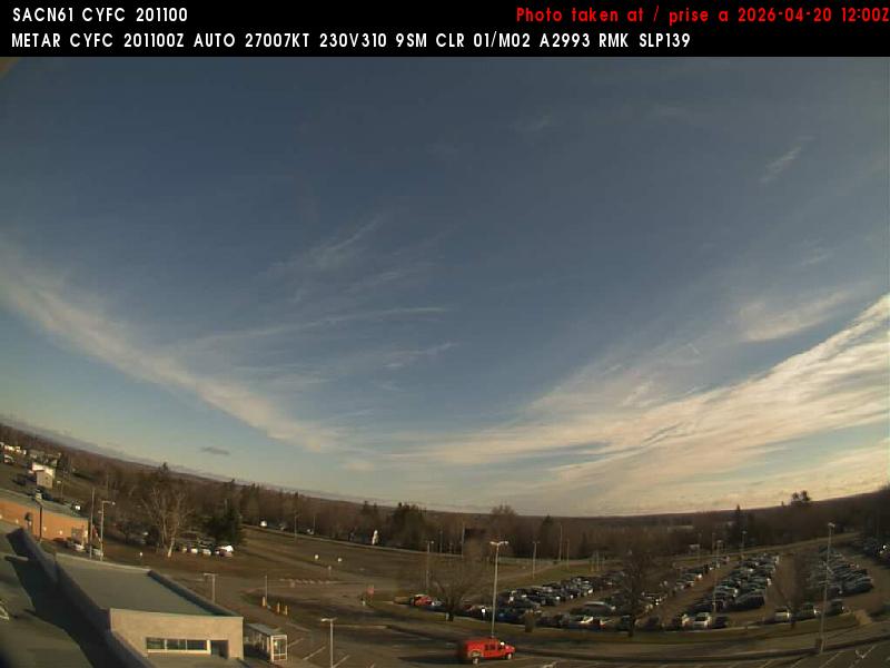 Web Cam image of Fredericton Airport (North)