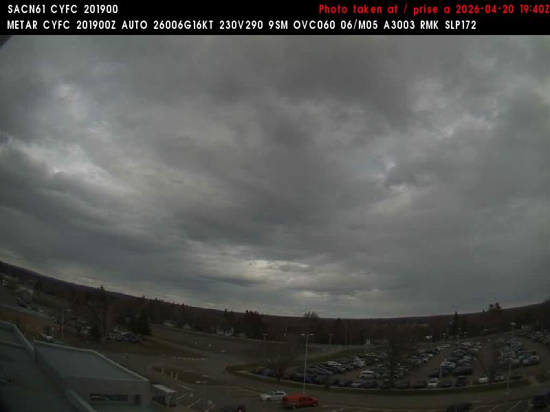 Web Cam image of Fredericton Airport (North)