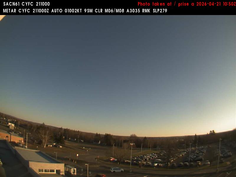 Web Cam image of Fredericton Airport (North)
