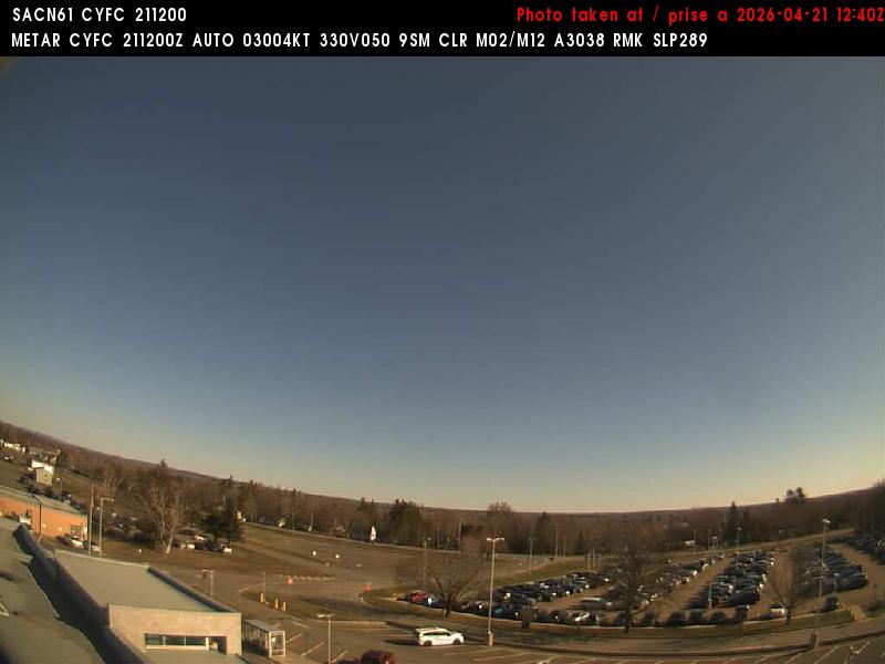 Web Cam image of Fredericton Airport (North)