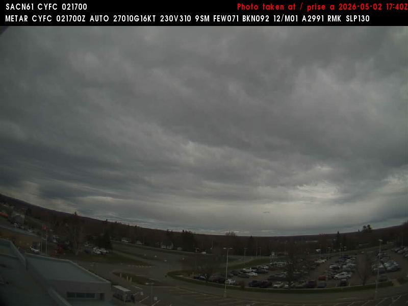 Web Cam image of Fredericton Airport (North)