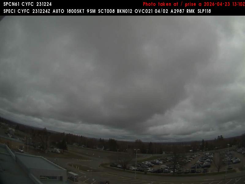 Web Cam image of Fredericton Airport (North)