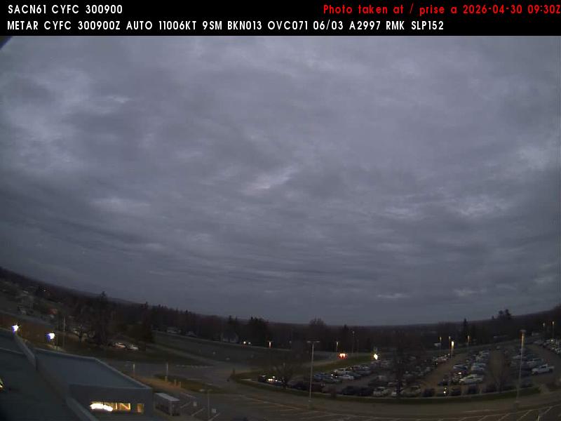 Web Cam image of Fredericton Airport (North)