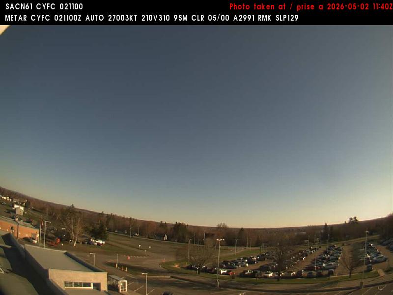 Web Cam image of Fredericton Airport (North)