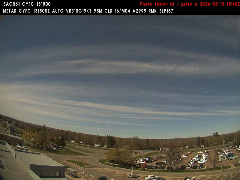 Web Cam image of Fredericton Airport (North)
